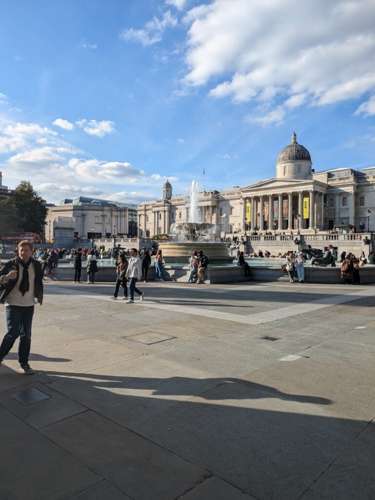 Auch der Trafalgar Square wird stark frequentiert.