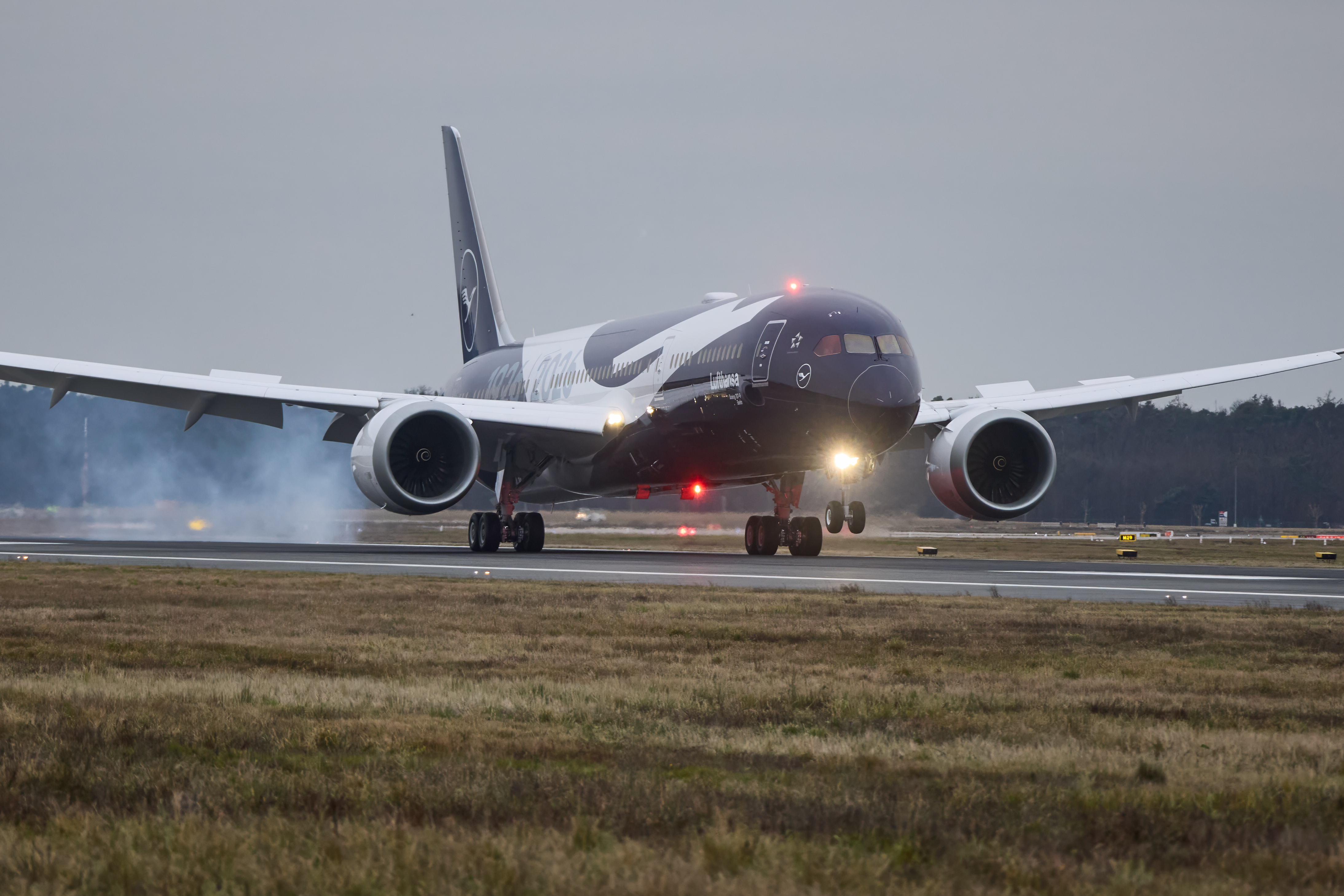 Ankunft Jubiläumsflieger 100 Jahre Lufthansa Boeing 787, D-ABPU (Foto: Lufthansa)