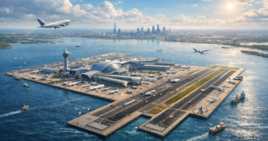 Flughafen auf der Themse